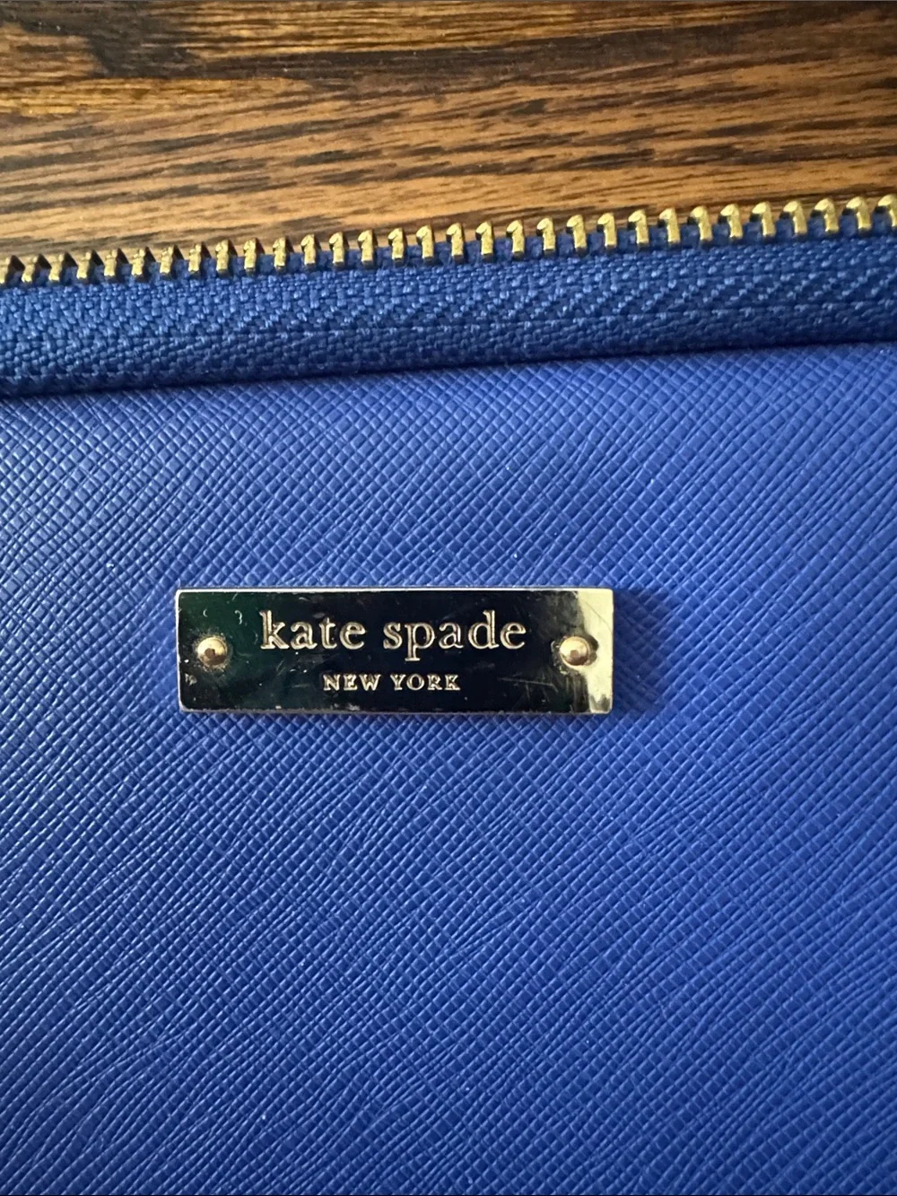 Kate Spade New York Cobalt Blue Saffiano Laptop Sleeve Case 13” 14”